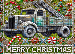 Wrecker Christmas Card Vivid