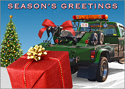 Wrecker Holiday Card