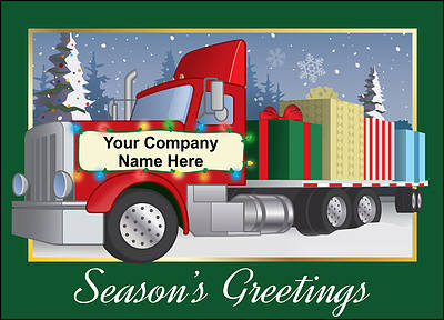 Big Rig Christmas Card (Glossy White)